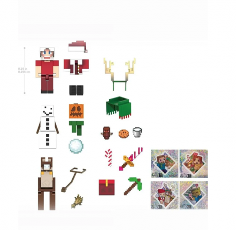 Mattel Minecraft HXM86 Адвент-календарь детский 2025, 24 сюрприза