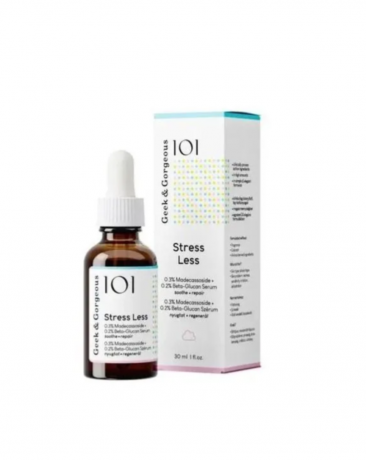 Geek & Gorgeous Stress Less 30ml x 2st, Успокаивающая сыворотка для лица с бета-глюканом, для чувствительной кожи 30 мл x 2 шт