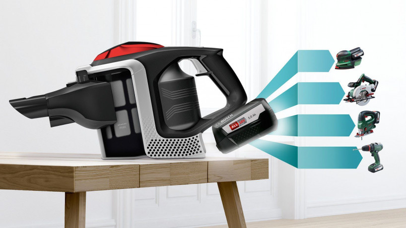 BOSCH BOSCH Akku-Stielstaubsauger Unlimited ProPower BSS81POW1, Serie 8, schwarz, beutellos, 18V Bosch Power for ALL, 5,0 Ah Akku, inkl. umfangreichem Zubehor  Беспроводной пылесос BOSCH Unlimited ProPower BSS81POW1, Series 8, черный, без мешка, Bosch Pow