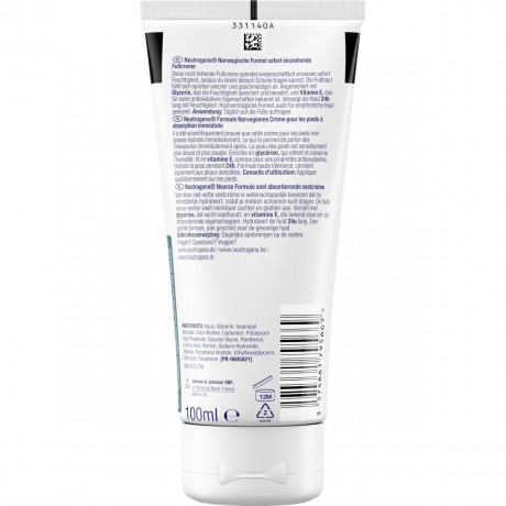 Neutrogena Norwegische Formel Sofort einziehende Fusscreme, 100 ml, Neutrogena Норвежская формула Быстровпитывающийся крем для нормальной и сухой кожи стоп, 100 мл