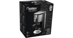 Bestron Bestron AES800STE, Espressomaschine edelstahl (geburstet)/schwarz  edelstahl (geburstet), schwarz Bestron AES800STE, кофемашина для эспрессо, нержавеющая сталь (матовая)/черный