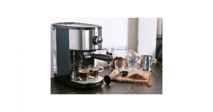 Bestron Bestron AES800STE, Espressomaschine edelstahl (geburstet)/schwarz edelstahl (geburstet), schwarz Bestron AES800STE, кофемашина для эспрессо, нержавеющая сталь (матовая)/черный