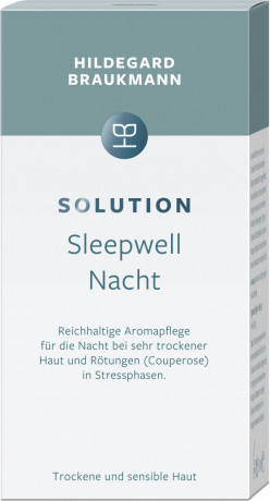 Hildegard Braukmann SOLUTION Sleepwell Nacht, 50 ml, Hildegard Braukmann ночной крем для лица для чувствительной и сухой кожи, для женщин и мужчин, 50 мл