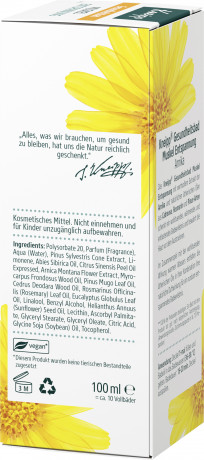 Kneipp Gesundheitsbad Muskel Entspannung, 100 ml, Kneipp оздоровительная добавка для ванны Muskel Entspannung с арникой и эфирными маслами, 100 мл