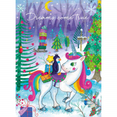 Windel Einhorn Adventskalender Dreams come True, Dreams come True шоколадный адвент-календарь 2026 «Единороги Dreams come True» с 24 фигурками из молочного шоколада, 75 г