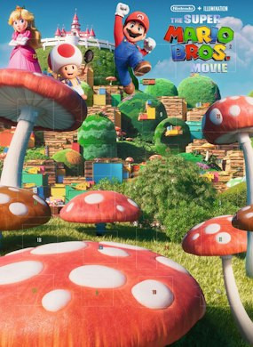 Super Mario Galaxy Movie Adventskalender, шоколадный адвент-календарь Super Mario Galaxy Movie, 24 окошка, 75 г