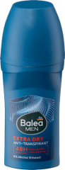 Balea MEN Antitranspirant Deo Roll-on Extra Dry, 50 ml, Роликовый антиперспирант Extra Dry от запаха и влажности до 48 часов, 50 мл