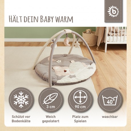 bieco Krabbeldecke mit Spielbogen Baby ? 90 cm Baby Spieldecke Rund Baby Krabbeldecke Spielbogen Детский игровой коврик с игровой аркой? Детский игровой коврик 90 см