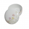Шкатулка винтажная Tirschenreuth Bavaria с пастельным ботаническим декором, фарфор, 10 см, Германия, 1970-80гг.