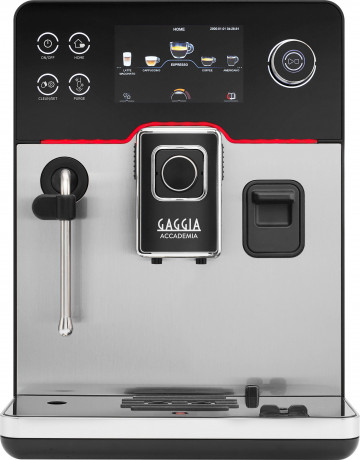 Gaggia Gaggia Kaffeevollautomat Accademia Stainless Steel, vom Erfinder des Espresso Barista@Home dank Espresso-Plus-System Полностью автоматическая кофемашина Gaggia Accademia из нержавеющей стали от изобретателя эспрессо Barista@Home благодаря системе