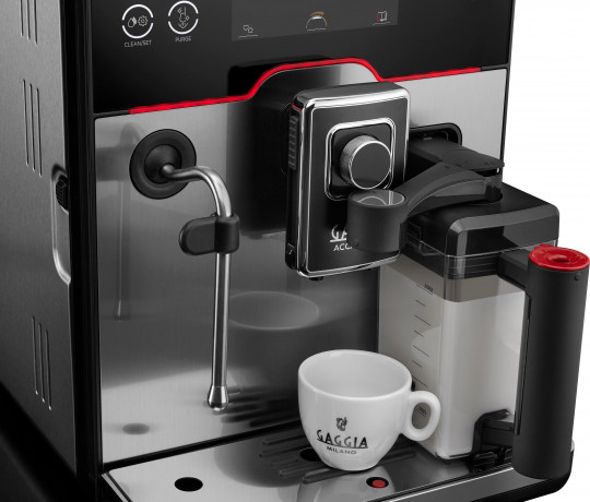 Gaggia Gaggia Kaffeevollautomat Accademia Stainless Steel, vom Erfinder des Espresso Barista@Home dank Espresso-Plus-System Полностью автоматическая кофемашина Gaggia Accademia из нержавеющей стали от изобретателя эспрессо Barista@Home благодаря системе