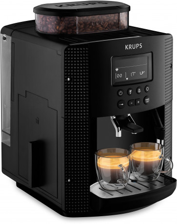 Krups Krups Kaffeevollautomat EA8150, Arabica Display, LCD-Display, Speichermodus, Dampfduse fur Cappuccino Полностью автоматическая кофемашина Krups EA8150, дисплей арабика, ЖК-дисплей, режим памяти, паровая насадка для капучино