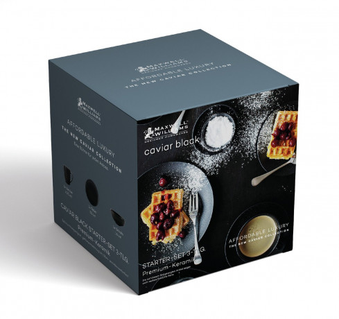 Maxwell & Williams Maxwell & Williams Starter-Set 3-tlg CAVIAR COLLECTION schwarz Стартовый набор Maxwell &amp; Williams из 3 предметов КОЛЛЕКЦИЯ ИКРЫ
