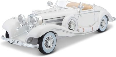 Maisto Modellauto Mercedes 500K Typ Specialroadster 1936 (weiss Модель автомобиля Mercedes 500K тип Specialroadster 1936 г. (белый