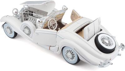 Maisto Modellauto Mercedes 500K Typ Specialroadster 1936 (weiss Модель автомобиля Mercedes 500K тип Specialroadster 1936 г. (белый