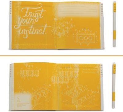 LEGO Notizheft LEGO, verschliessbar, inkl. Gelstift, gelb Блокнот LEGO, с замком, с гелевой ручкой, желтый