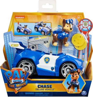 Spin Master Paw Patrol Chases Deluxe Basis Fahrzeug aus dem Kinofilm mit Hundefigur Базовый автомобиль Paw Patrol Chases Deluxe из фильма с фигуркой собаки
