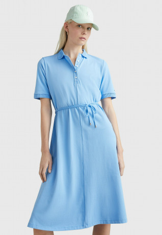 Tommy Hilfiger OPENWORK  Shirt dress hydrangea blue АЖУР Платье-рубашка гортензия синяя