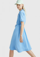 Tommy Hilfiger OPENWORK  Shirt dress hydrangea blue АЖУР Платье-рубашка гортензия синяя