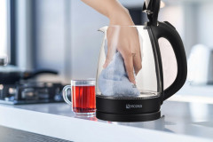 ecosa ecosa Wasserkocher EO-680, 1,7 l, 2200 W, Glaswasserkocher, Blaue LED-Beleuchtung, BPA-frei  Чайник ecosa EO-680, 1,7 л, 2200 Вт, стеклянный чайник, синяя светодиодная подсветка, не содержит BPA