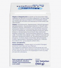 Mivolis A-Z Komplett Depot ab 50 Tabletten 2st, Комплексные витамины против старения От А до Z Komplett, для людей старше 50 лет, 100 шт х 2 упаковки