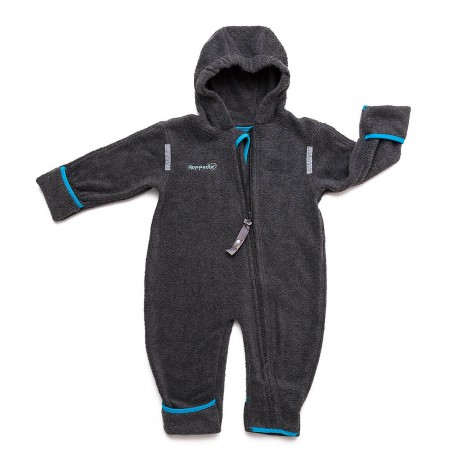 Hoppediz Overall aus Fleece Babyeinteiler anthrazit Комбинезон из флиса детский цельнокроеный антрацит