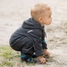Hoppediz Overall aus Fleece Babyeinteiler anthrazit Комбинезон из флиса детский цельнокроеный антрацит