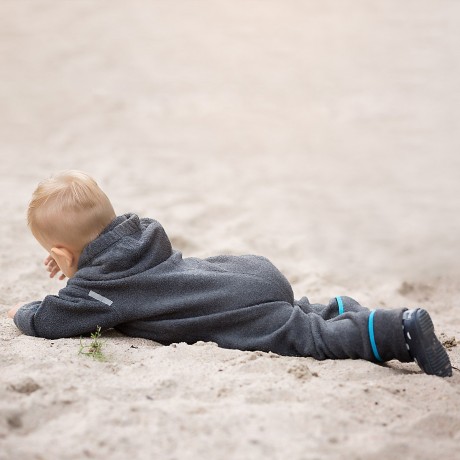 Hoppediz Overall aus Fleece Babyeinteiler anthrazit Комбинезон из флиса детский цельнокроеный антрацит