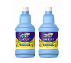 Swiffer Wet Jet Bodenreiniger Nachfüllpack 1,25L x 2st,  Средство для швабры с распылителем WET JET, с ароматом лимона, 1,25 л x 2шт (2,5 литра) 