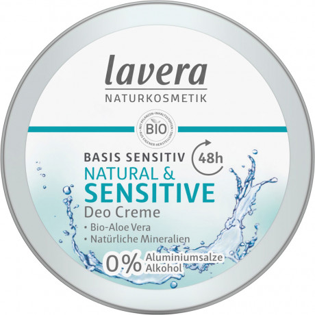 LAVERA DEO CREME basis sensitiv NATURAL & SENSITIVE, 50 ml, Лавера Дезодорант-крем для чувствительной кожи, био-алоэ вера, 50 мл