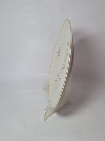 Тарелка сервировочная винтажная Winterling Roslau необычной формы с яркими мазками, фарфор, 29 см, Германия, 1960-70гг.