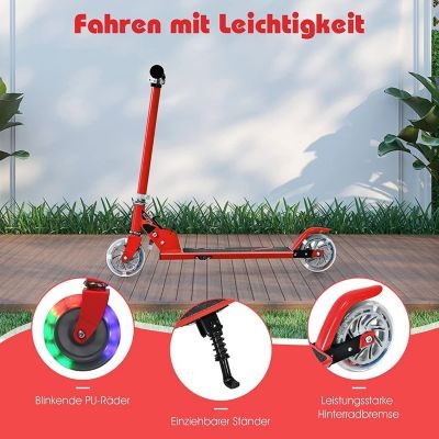 COSTWAY Scooter Roller mit blinkenden Rader Скутер самокат с мигающими колесами