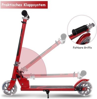 COSTWAY Scooter Roller mit blinkenden Rader Скутер самокат с мигающими колесами