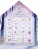 ebelin Adventskalender 2026 Haar-Accessoires fuer Kids 2026, Ebelin Детский Адвент-календарь 2026 с аксессуарами для волос и историей, 24 сюрприза