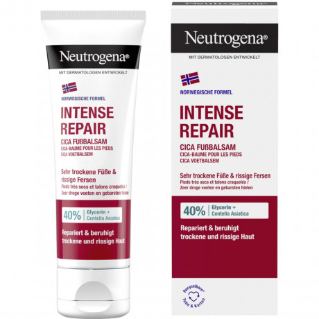 Neutrogena Norwegische Formel Intense Repair CICA Fussbalsam, 50 ml, Neutrogena Intense Repair CICA Восстанавливающий бальзам для очень сухой кожи стоп и потрескавшихся пяток, 50 мл