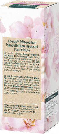Kneipp Pflegebadoel Mandelblueten hautzart, 100 ml, Kneipp масло для ванны Mandelblueten Hautzart с 94% миндального масла для сухой и чувствительной кожи, 100 мл