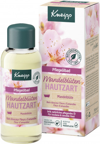 Kneipp Pflegebadoel Mandelblueten hautzart, 100 ml, Kneipp масло для ванны Mandelblueten Hautzart с 94% миндального масла для сухой и чувствительной кожи, 100 мл