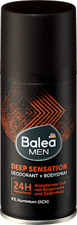 Balea MEN Deospray Deep Sensation, 150 ml, Дезодорант Deep Sensation с ароматом бергамота и кедра, 150 мл