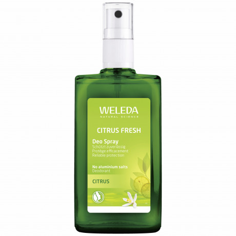 Weleda Deospray Citrus Fresh, 100 ml, Дезодорант-спрей Citrus Fresh без солей алюминия, со свежим цитрусовым ароматом, 100 мл