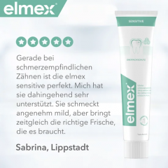 elmex Sensitive Zahnpasta, Mundspuelung &amp; Zahnbuerste Multipack, Набор Sensitive для чувствительных зубов: щётка, зубная паста и ополаскиватель, 3 средства
