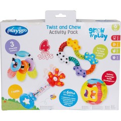 Playgro Playgro Activity Rassel- und Beissring-Geschenkset (4tlg.) Подарочный набор Playgro Activity Rattle and Teether (4 шт.)