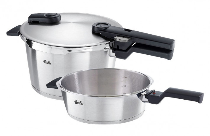 Fissler Fissler Schnellkochtopf Set 2-tlg. VITAQUICK silber Набор скороварок Fissler, 2 предмета. ВИТАКИК