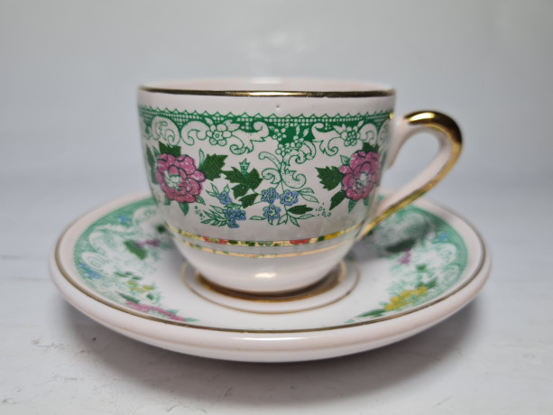 Baron Набор кофейная пара с цветочным рисунком и позолотой, 2 шт, Германия, 1960-70гг.