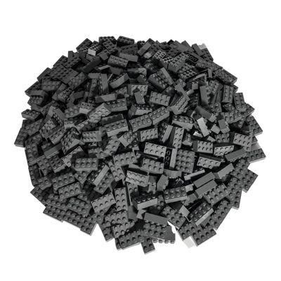 LEGO LEGO 2x4 Steine dunkelgrau - Classic, Basic - grau - 3001 Menge 500 Stueck Кубики LEGO 2x4 темно-серые - Classic, Basic - серые - 3001 Количество 500 шт.