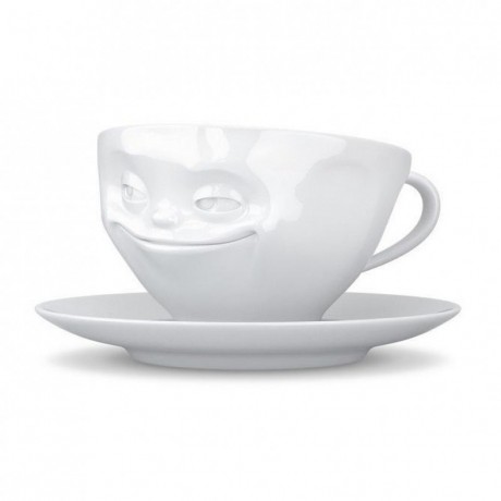 Fiftyeight Products TV Tassen Kaffeetasse weiss grinsend 0,20 L TV cups Кофейная чашка белая ухмылка 0,20 л