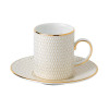 Wedgwood Wedgwood Arris Espressotasse 0,08 L mit Untertasse 2-tlg. Чашка для эспрессо Wedgwood Arris 0,08 л с блюдцем 2 шт.