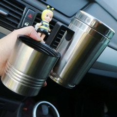 GelldG GelldG Wasserkocher 500ml Auto Wasserkocher Edelstahl 12V Reisewasserkocher Kaffee Tasse, 0.5 l  Чайник GelldG, 500 мл, автомобильный чайник, нержавеющая сталь, 12 В, дорожный чайник, кофейная чашка, 0,5 л