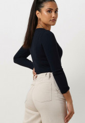 Tommy Hilfiger SLIM 5 2 O NK LS Long sleeved top donkerblauw SLIM 5 2 O NK LS Топ с длинными рукавами гром синий белый