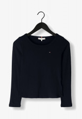 Tommy Hilfiger SLIM 5 2 O NK LS Long sleeved top donkerblauw SLIM 5 2 O NK LS Топ с длинными рукавами гром синий белый
