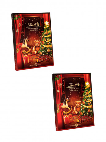 Lindt Адвент календарь 2025, 24 сладких сюрприза, 36 х 48 см, 500 г, 2 уп.